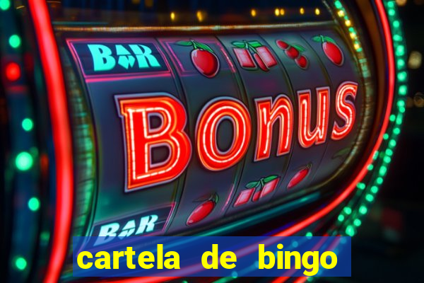 cartela de bingo pra imprimir